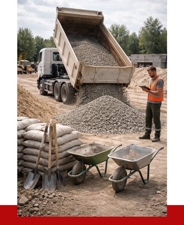 Доставка нерудных материалов в Великом Устюге от 1221 руб. | ПРОНЕРУДВлс