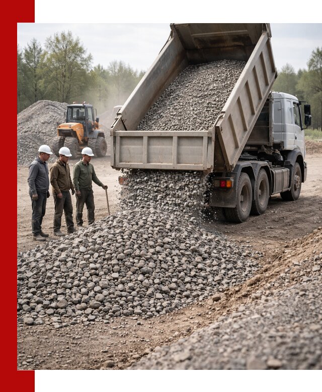Доставка гравийного щебня фракции 70-120 в Великом Устюге