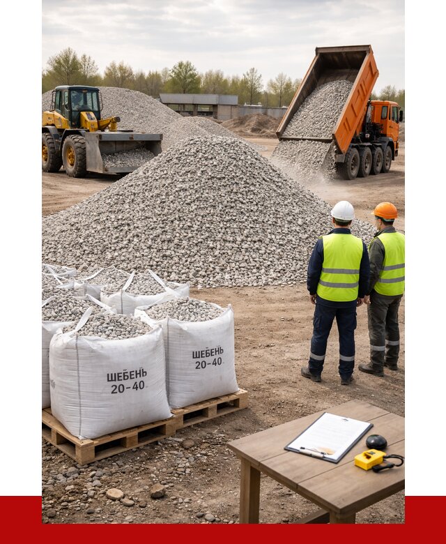 Известняковый щебень 20-40 в Великом Устюге от 2138 р. ПРОНЕРУДВлс