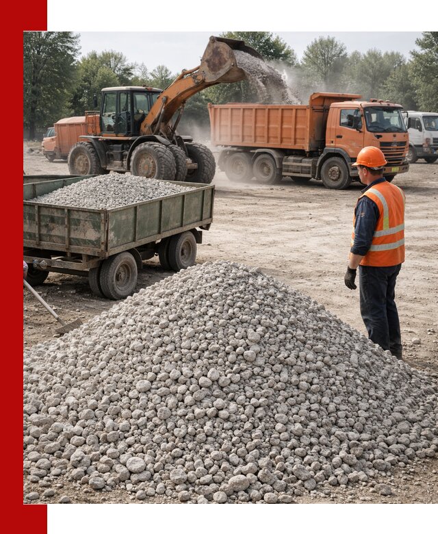 Доставка известнякового щебня фракция 20–40 в Великом Устюге