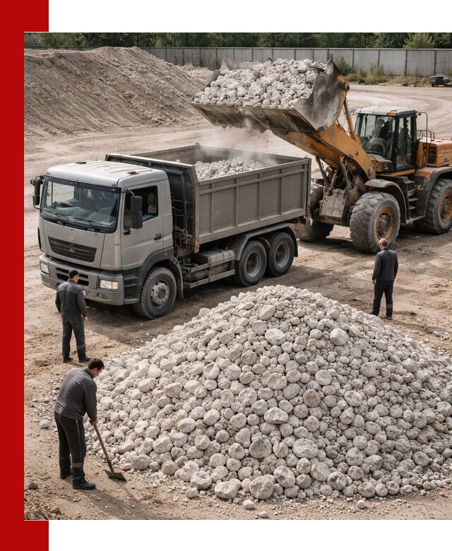 Известняковый щебень фракция 70–150 с доставкой в Великом Устюге