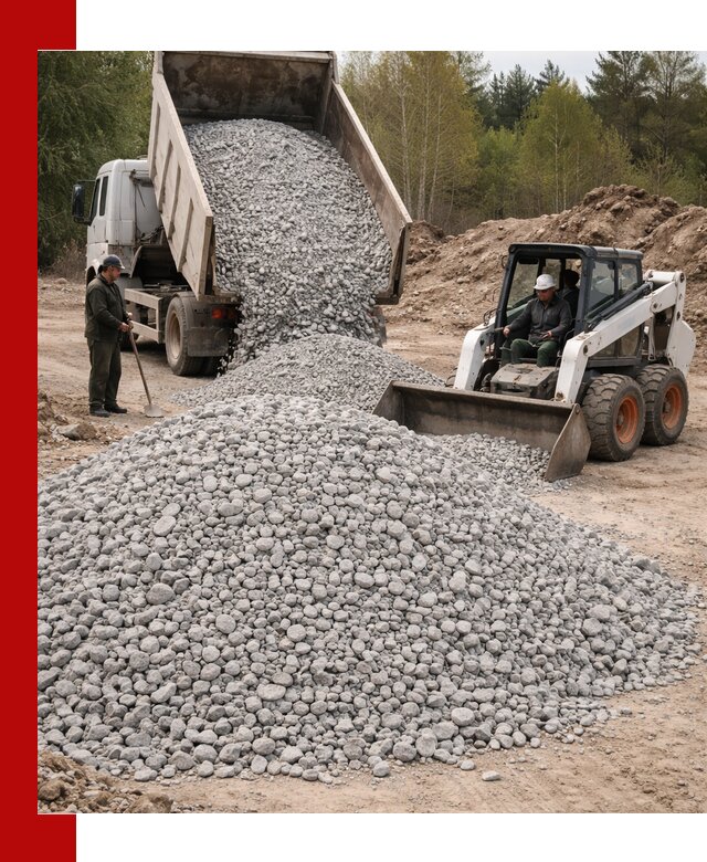 Доставка доломитового щебня в Великом Устюге напрямую от карьера