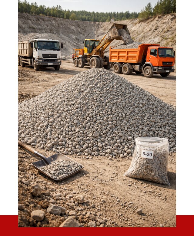 Доломитовый щебень фр. 5-20 в Великом Устюге от 4275 р. | ПРОНЕРУДВлс