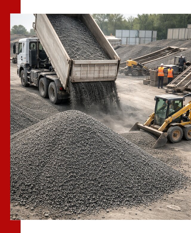 Вторичный щебень фракция 0–5 с доставкой в Великом Устюге