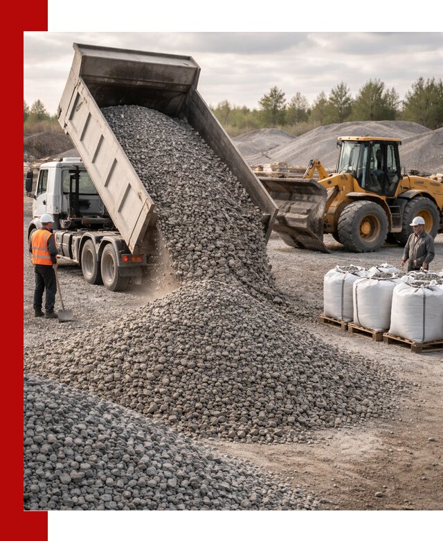 Бетонный щебень фракция 5–20 с доставкой в Великом Устюге