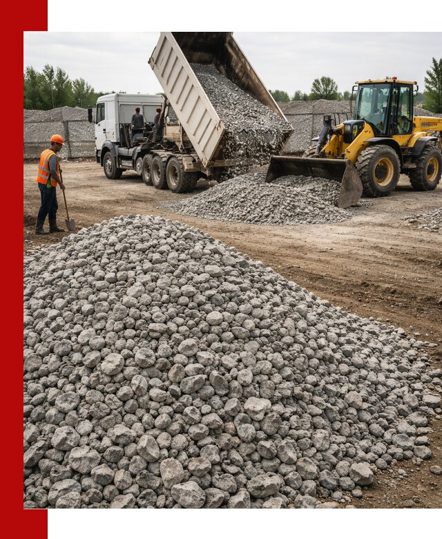 Доставка бетонного щебня фракции 40-70 в Великом Устюге