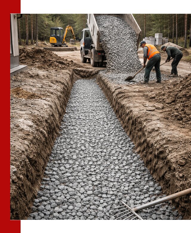 Щебень для дренажа с доставкой в Великом Устюге высокого качества