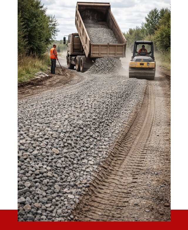 Щебень для отсыпки дороги в Великом Устюге от 2748 р. ПРОНЕРУДВлс