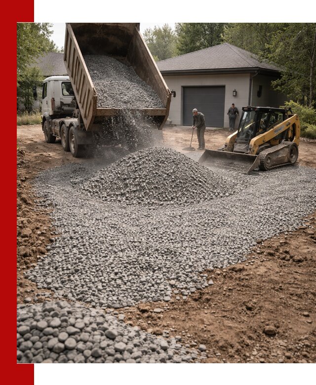 Щебень для парковки в Великом Устюге: доставка и укладка качественного материала