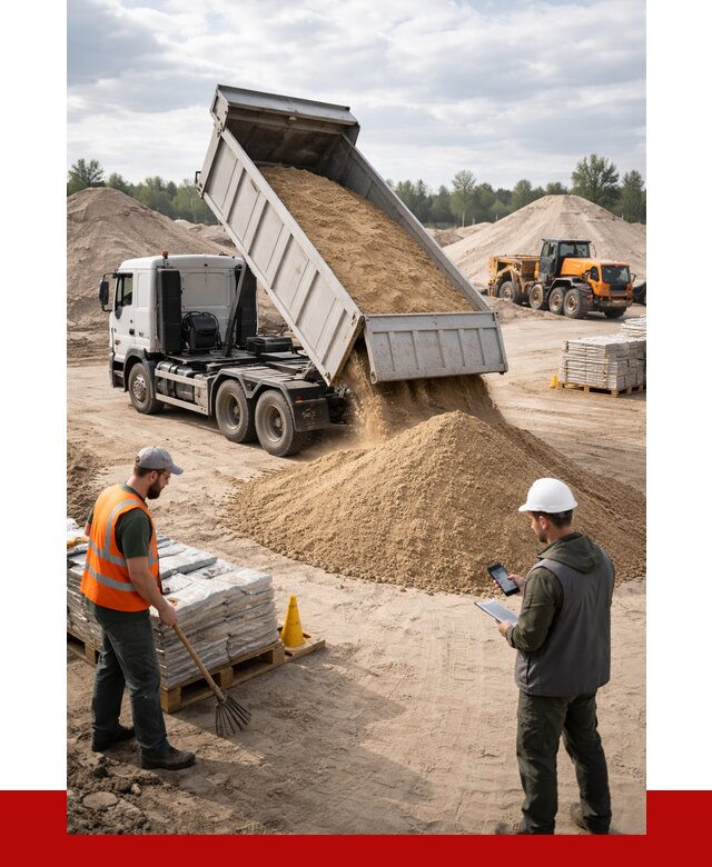Карьерный песок с доставкой в Великом Устюге от 3664 р. ПРОНЕРУДВлс