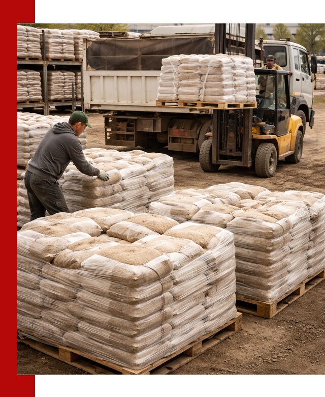 Карьерный песок в мешках с доставкой в Великом Устюге