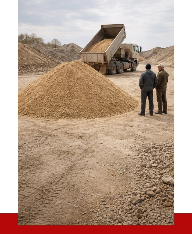 Карьерный песок крупнозернистый в Великом Устюге от 8652 р | ПРОНЕРУДВлс