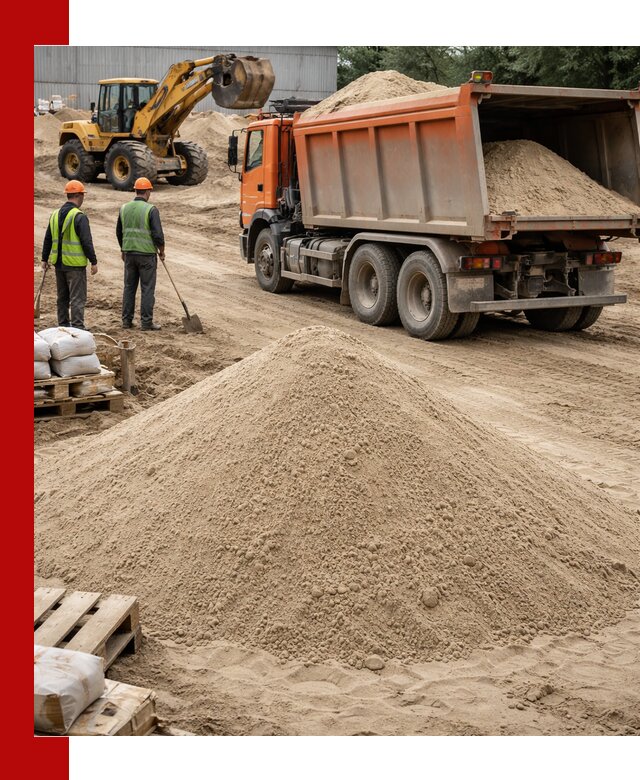 Доставка и продажа мытого речного песка в Великом Устюге