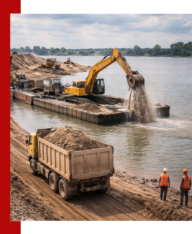 Намывной песок с доставкой в Великом Устюге оптом и в розницу