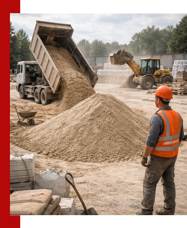 Доставка строительного песка с самосвалом в Великом Устюге