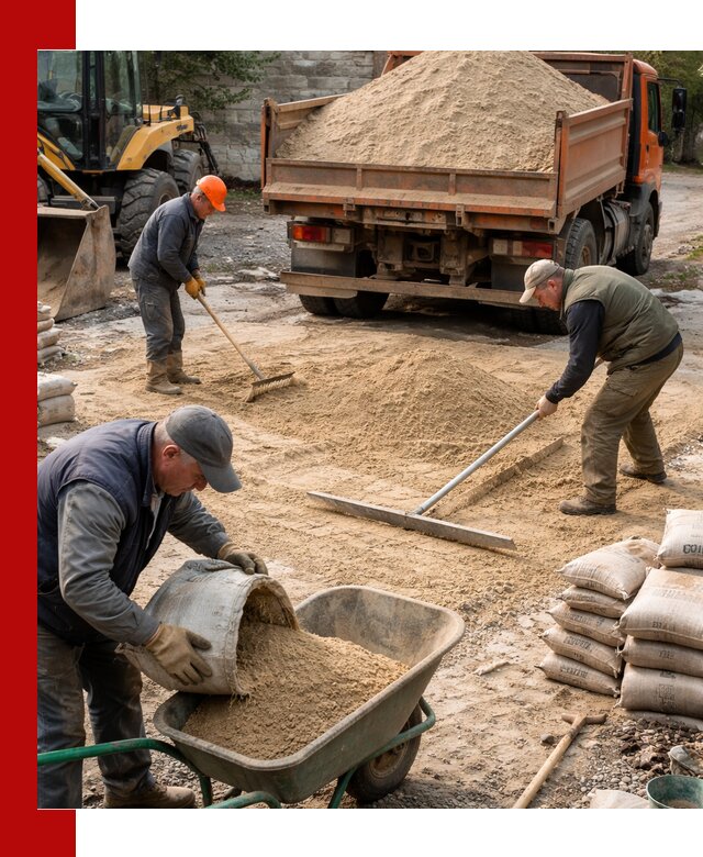 Поставка песка для стяжки в Великом Устюге с быстрой доставкой