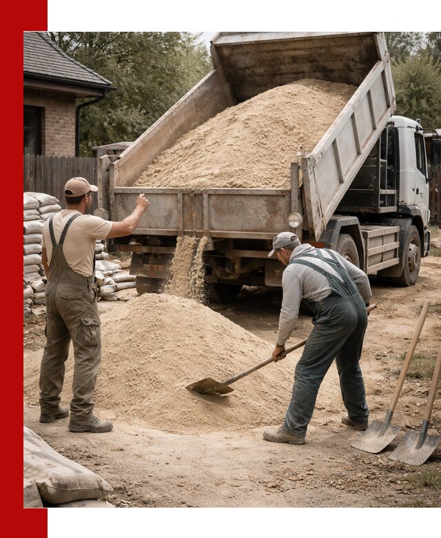 Песок для штукатурки с доставкой в Великом Устюге качественный и чистый