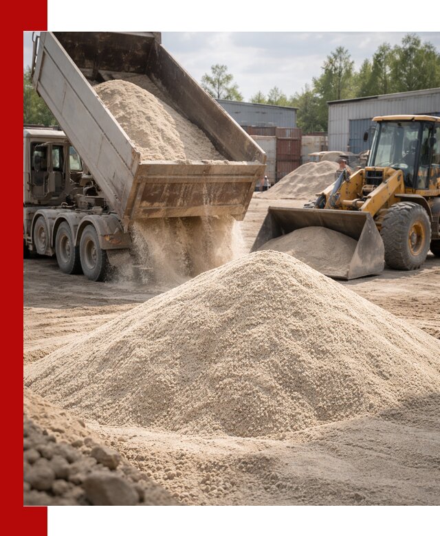 Кварцевый песок с доставкой в Великом Устюге для строительных работ