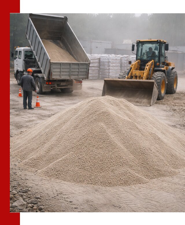 Кварцевый песок фракция 0–8 для стройработ в Великом Устюге