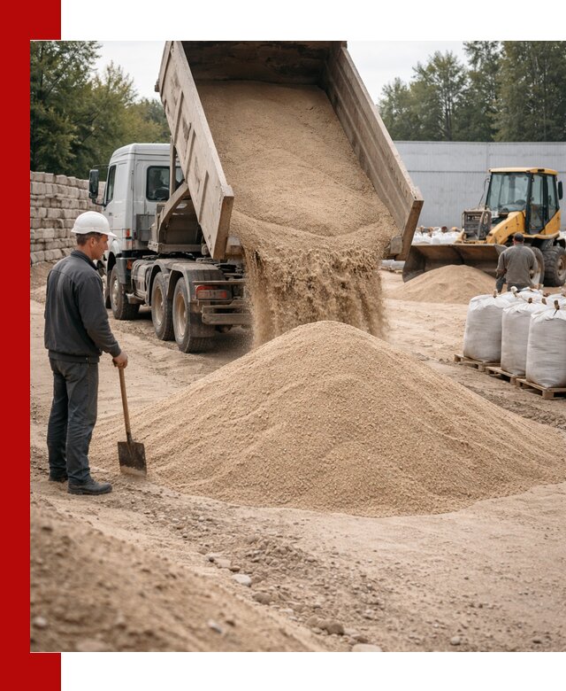 Кварцевый песок фракция 0–3 мм с доставкой в Великом Устюге