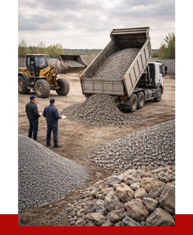 Гравий и камень с доставкой в Великом Устюге от 4275 р. - ПРОНЕРУДВлс