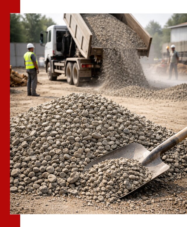 Доставка гравия фракции 20-40 в Великом Устюге с самосвалами