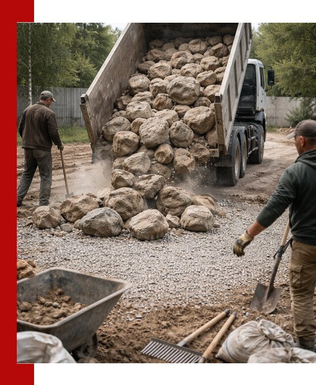 Доставка и укладка булыжника в Великом Устюге
