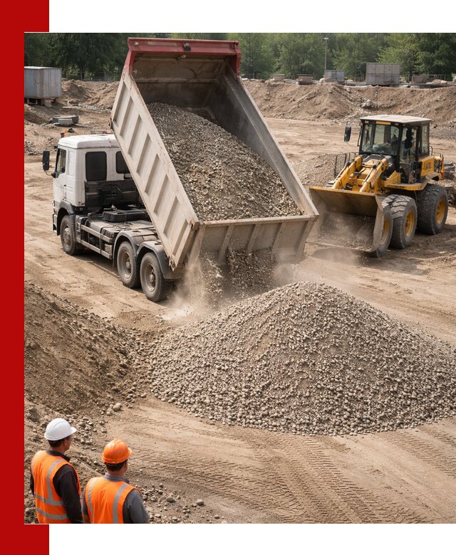 Щебень с песком (ЩГПС С2) с доставкой в Великом Устюге