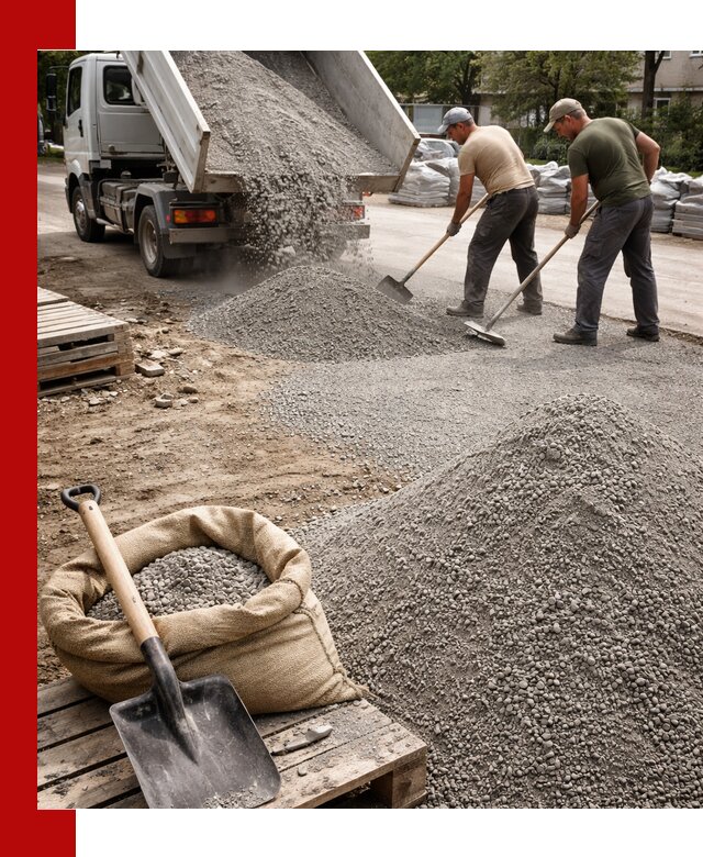 Отсев для тротуарной плитки в Великом Устюге — доставка и укладка