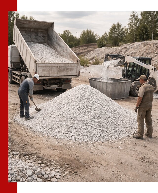 Доставка и продажа белой мраморной крошки в Великом Устюге