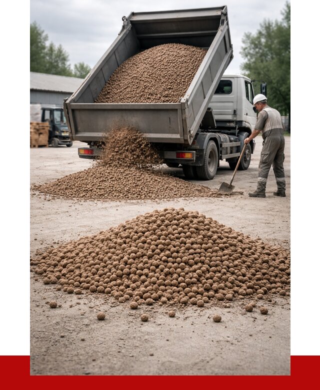 Керамзит с доставкой в Великом Устюге от 4275 р. за м3 | ПРОНЕРУДВлс