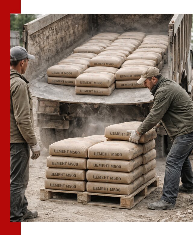 Цемент М500 с доставкой самосвалом в Великом Устюге