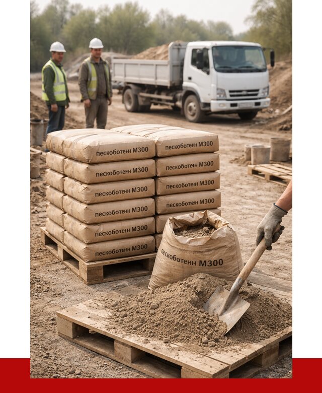 Пескобетон М300 в Великом Устюге с доставкой от 4733 р. за куб | ПРОНЕРУДВлс