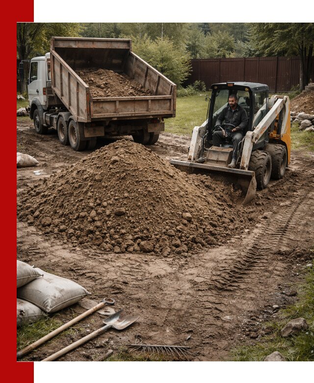 Суглинок для планировки участков в Великом Устюге с доставкой и выгрузкой