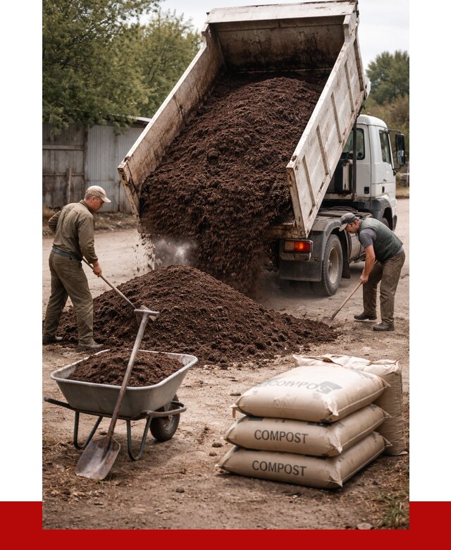 Купить компост в Великом Устюге от 4275 р. за куб с доставкой | ПРОНЕРУДВлс