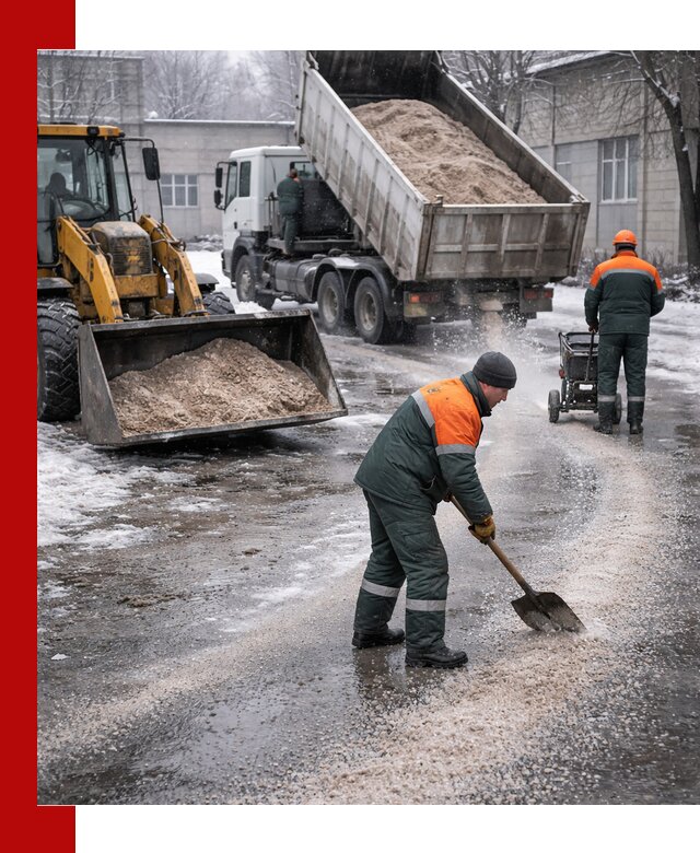 Реагент против гололеда с доставкой и нанесением в Великом Устюге