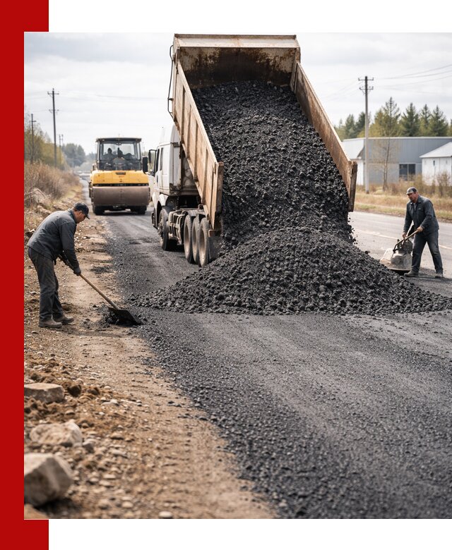 Асфальтовая крошка для дорог в Великом Устюге — поставка и доставка