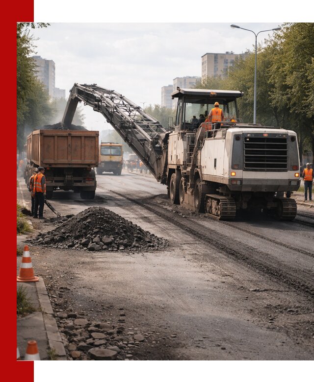 Фрезерованный асфальт в Великом Устюге — удаление и вывоз старого покрытия