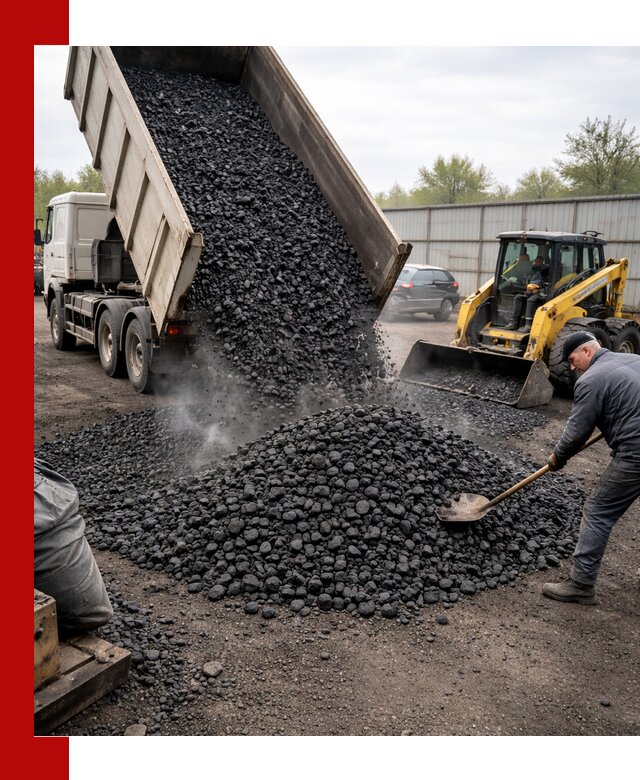 Доставка угля орех в Великом Устюге оптом и в розницу