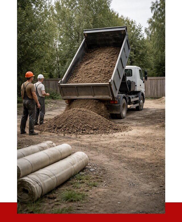 Доставка сыпучих материалов самосвалом в Великого Устюг от 4275 р. | ПРОНЕРУДВлс