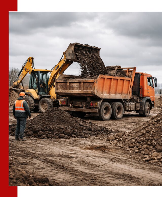Вывоз грунта и строительного мусора в Великом Устюге грузовыми самосвалами
