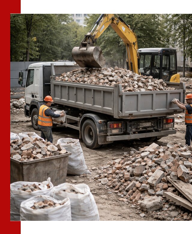 Вывоз строительного мусора в Великом Устюге с самосвалами и контейнерами